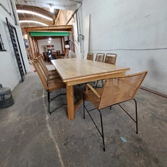 Imagen de MESA ESTILO CAMPO DE 2.40 X 1.00 PATAS Y + 6 SILLAS TULUM + 2 SILLONCITOS TULUM
