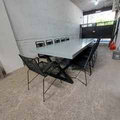 MESA DE MICROCEMENTO + SILLAS TULUM + SILLONCITOS TULUM - tienda online