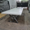 MESA DE MICROCEMENTO PATAS DE CAÑO CUADRADO MODELO W