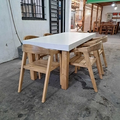 MESA DE MICROCEMENTO + SILLAS COLONIALES - comprar online