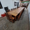 MESA ESTILO CAMPO DE 5.00 x 1.20 HIDROLAQUEADA + 20 SILLAS ENCERADAS