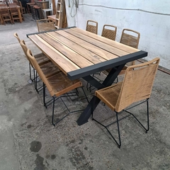 MESA DE PETIRIBI DECK + SILLAS TULUM + SILLONCITOS TULUM en internet