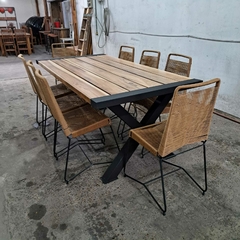 MESA DE PETIRIBI DECK + SILLAS TULUM + SILLONCITOS TULUM - comprar online