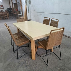MESA DE MICROCEMENTO + SILLAS TULUM - tienda online