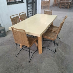 MESA DE MICROCEMENTO + SILLAS TULUM - comprar online