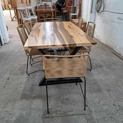 MESA DE GUAYUBIRA DE 2.00 X 1.00 + SILLAS Y SILLONCITOS TULUM - comprar online