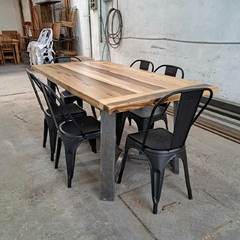 Imagen de MESA DE GUAYUBIRA BETA CRUZADA + SILLAS TOLIX