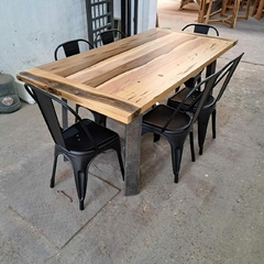 MESA DE GUAYUBIRA BETA CRUZADA + SILLAS TOLIX - comprar online