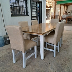 MESA LUIS V + SILLAS VESTIDAS