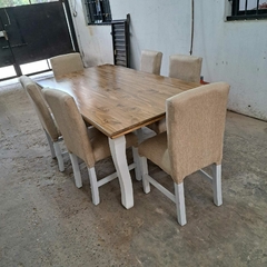 MESA LUIS V + SILLAS VESTIDAS - Muebles Priscob
