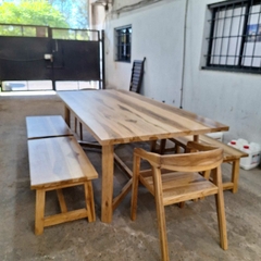 MESA DE PETIRIBI + BANCOS + COLONIALES - Muebles Priscob