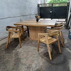 MESA DE PETIRIBI PATA CUBO + COLONIALES - Muebles Priscob