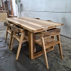 MESA DE PETIRIBI PATAS U + COLONIALES - Muebles Priscob