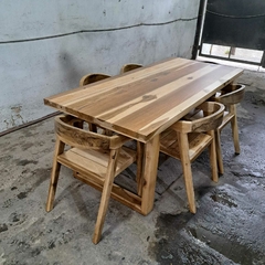 MESA DE PETIRIBI PATAS U + COLONIALES - Muebles Priscob