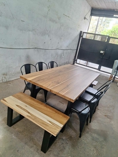 MESA DE PETIRIBI + SILLAS + BANCOS - tienda online