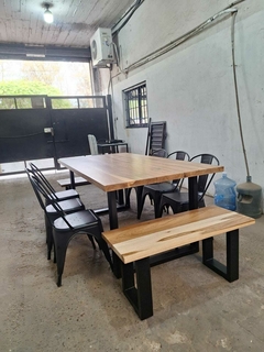 MESA DE PETIRIBI + SILLAS + BANCOS - Muebles Priscob