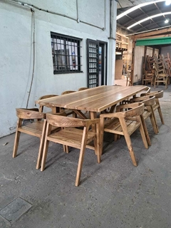 MESA DE PETIRIBI + SILLONCITOS DE PINO MACIZO - Muebles Priscob
