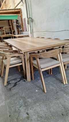 MESA DE PETIRIBI CON MARCO + SILLAS COLONIALES + ALMOHADONES - tienda online