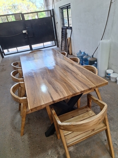 MESA DE GUAYUBIRA + SILLAS + SILLONCITOS - Muebles Priscob