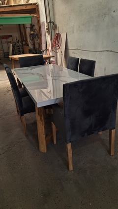 MESA DE SPL + SILLAS VESTIDAS + SILLAS CON APOYA BRAZOS en internet