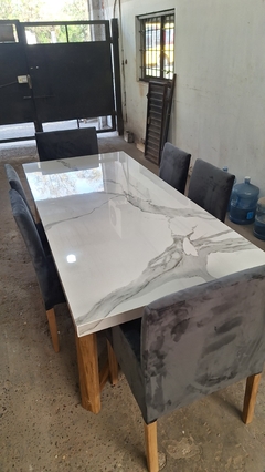 MESA DE SPL + SILLAS VESTIDAS + SILLAS CON APOYA BRAZOS - comprar online