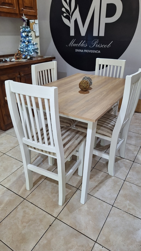 MESA DE MELAMINA + SILLAS HINDU