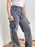 Calça jeans cargo grafitte - Q Bonita 