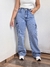 Calça jeans cargo marmorizada - comprar online
