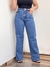 Calça jeans wide leg escura - comprar online