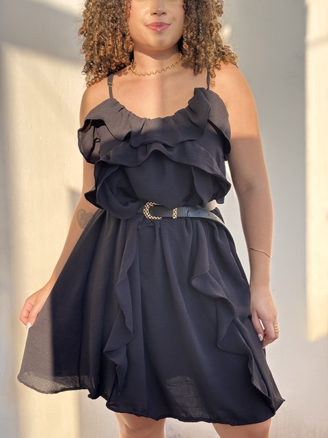 Vestido tania - PRETO - comprar online