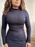 Vestido midi canelado - PRETO na internet