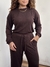 Imagem do Conjunto thamara - calça e blusa moletinho CAFÉ