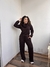 Conjunto thamara - calça e blusa moletinho CAFÉ - comprar online