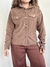 Casaco cotone - MARROM - comprar online