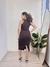 Vestido Midi regata - MARROM na internet