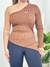Blusa nula manga LONGA - MARROM - comprar online