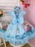 Vestido Infantil Frozen Elsa e Anna Azul Princesas Pérolas Tamanho:3 (0598AA3) na internet