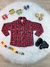 Camisa Flanelada Xadrez Junino Vermelho e Azul Escuro Tamanho:8 (2024VM08) - Sônia Vestidos Temáticos e Luxo