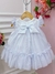 Vestido Infantil Bebê Branco Jardim Encantado Luxo Tamanho:P(2 a 4 meses);Cor:Branco (4547BCP) - comprar online