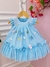 Vestido Infantil Bebê Azul Bebê Jardim Encantado Luxo (4547AZ) - comprar online