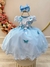 Vestido Infantil Azul C/ Renda e Aplique de Flores Borboletas Tamanho:3;Cor:Azul Claro (3562AB3) - comprar online