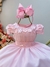 Imagem do Vestido Infantil Rosa Bebê C/ Busto Tule e Aplique de Flores Tamanho:6;Cor:Rosa Claro (3602RS6)