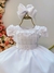 Vestido Infantil Branco C/ Busto Tule e Aplique de Flores Tamanho:12;Cor:Branco (3602BC12) na internet
