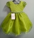Vestido Infantil Verde Oliva C/ Busto Plissado e Pérolas Tamanho:4 (1283VD4)
