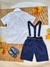 Imagem do Conjunto Social Camisa Susp.Gravata e Short Azul Marinho (1330AZ)