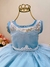Vestido Infantil Frozen Princesas Capa de Luxo Aniversário (0726AG) na internet