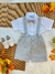 Conjunto Social Camisa Gravata Short e Suspensório Cinza Tamanho:6;Cor:Cinza (3540CZ6)