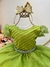 Vestido Infantil Verde Oliva C/ Busto Plissado e Pérolas Tamanho:3 (1283VD3) - comprar online