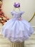 Vestido Infantil Lilás C/ Renda e Aplique de Flor Luxo Tamanho:1 (7009LL1) - Sônia Vestidos Temáticos e Luxo
