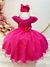 Vestido Infantil Pink C/ Renda e Aplique de Laço Luxo Tamanho:12 (7007PK12) - comprar online